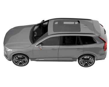 Realistic SUV isolated on white background. 3d rendering - illustration