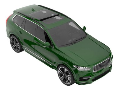 Realistic SUV isolated on white background. 3d rendering - illustration