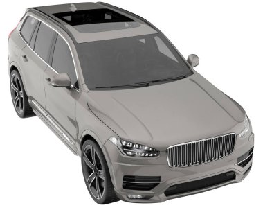 Realistic SUV isolated on white background. 3d rendering - illustration
