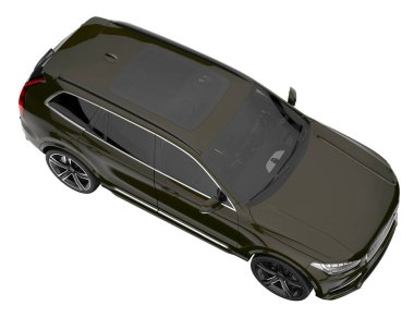 Realistic SUV isolated on white background. 3d rendering - illustration