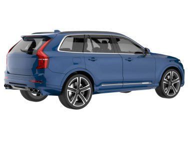 Realistic SUV isolated on white background. 3d rendering - illustration