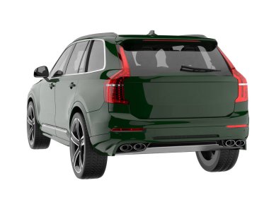 Realistic SUV isolated on white background. 3d rendering - illustration