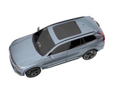 Realistic SUV isolated on white background. 3d rendering - illustration