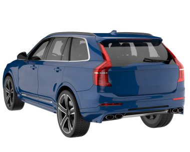 Realistic SUV isolated on white background. 3d rendering - illustration