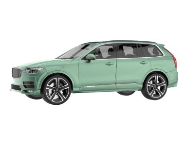 Realistic SUV isolated on white background. 3d rendering - illustration