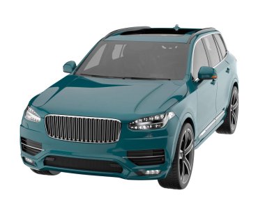 Realistic SUV isolated on white background. 3d rendering - illustration