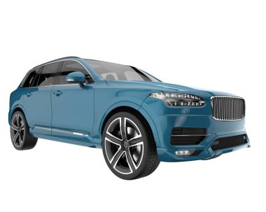 Realistic SUV isolated on white background. 3d rendering - illustration