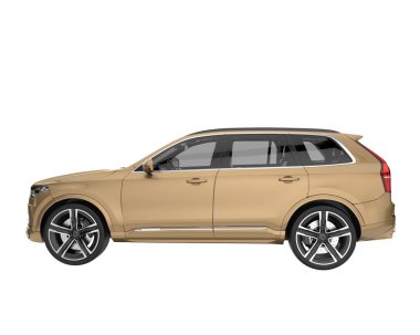 Realistic SUV isolated on white background. 3d rendering - illustration