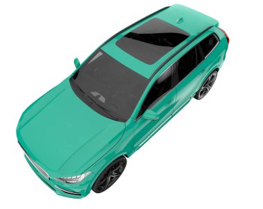 Realistic SUV isolated on white background. 3d rendering - illustration