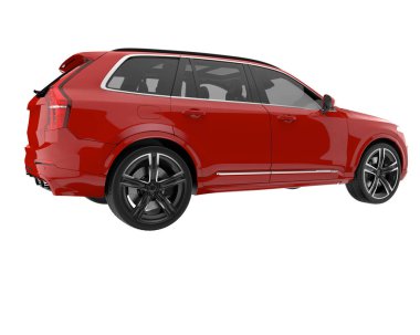Realistic SUV isolated on white background. 3d rendering - illustration