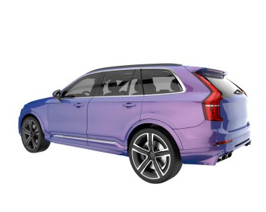 Realistic SUV isolated on white background. 3d rendering - illustration