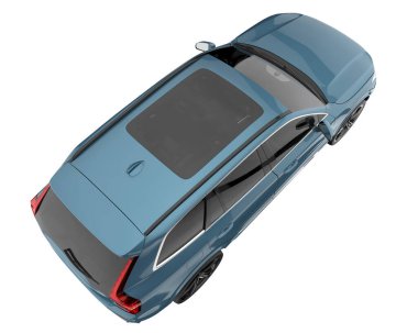 Realistic SUV isolated on white background. 3d rendering - illustration