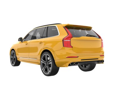 Realistic SUV isolated on white background. 3d rendering - illustration
