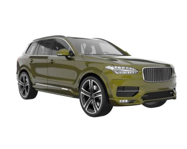 Realistic SUV isolated on white background. 3d rendering - illustration
