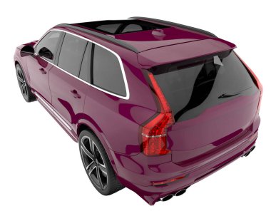 Realistic SUV isolated on white background. 3d rendering - illustration