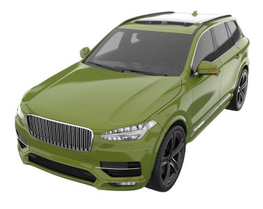 Realistic SUV isolated on white background. 3d rendering - illustration