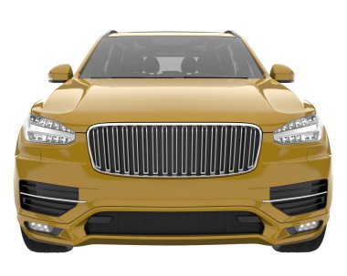 Realistic SUV isolated on white background. 3d rendering - illustration