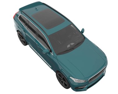 Realistic SUV isolated on white background. 3d rendering - illustration