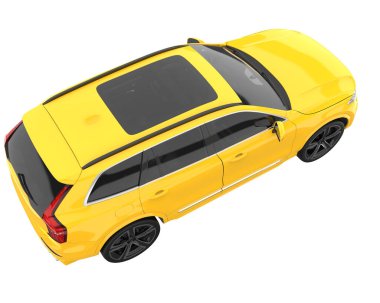 Realistic SUV isolated on white background. 3d rendering - illustration