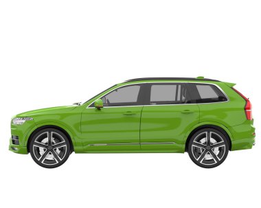 Realistic SUV isolated on white background. 3d rendering - illustration