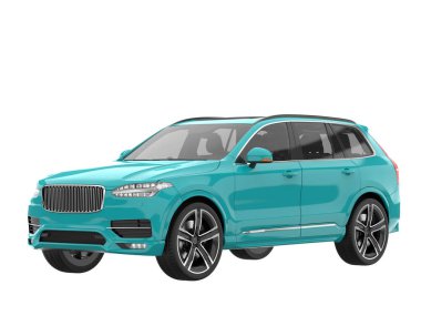 Realistic SUV isolated on white background. 3d rendering - illustration