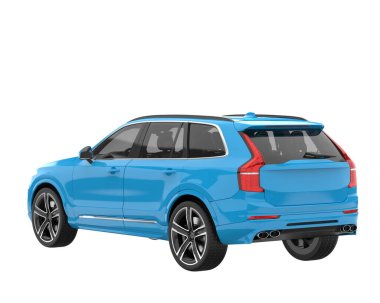 Realistic SUV isolated on white background. 3d rendering - illustration