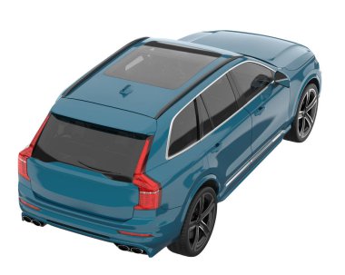 Realistic SUV isolated on white background. 3d rendering - illustration