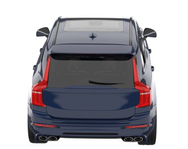 Realistic SUV isolated on white background. 3d rendering - illustration