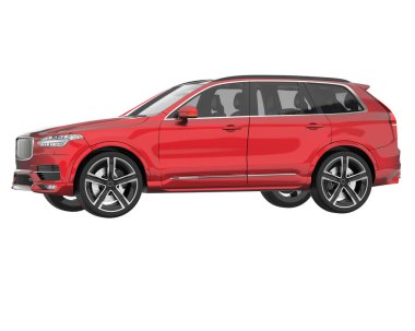 Realistic SUV isolated on white background. 3d rendering - illustration