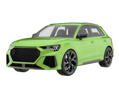 Realistic SUV isolated on white background. 3d rendering - illustration