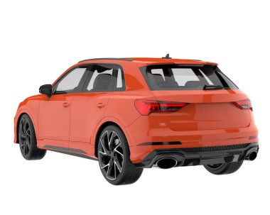 Realistic SUV isolated on white background. 3d rendering - illustration