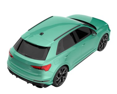 Realistic SUV isolated on white background. 3d rendering - illustration