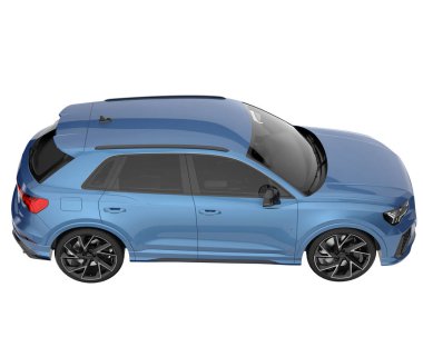 Realistic SUV isolated on white background. 3d rendering - illustration