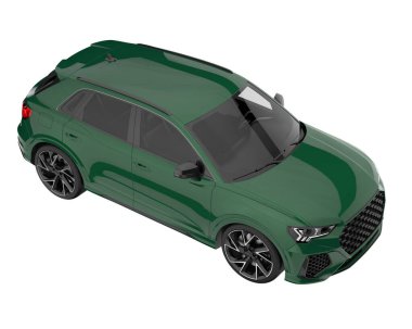 Realistic SUV isolated on white background. 3d rendering - illustration