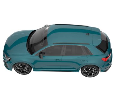 Realistic SUV isolated on white background. 3d rendering - illustration