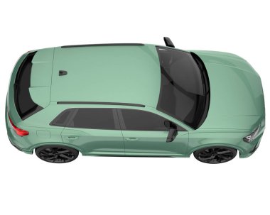 Realistic SUV isolated on white background. 3d rendering - illustration