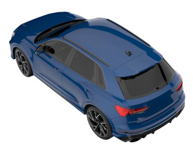 Realistic SUV isolated on white background. 3d rendering - illustration