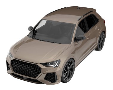 Realistic SUV isolated on white background. 3d rendering - illustration