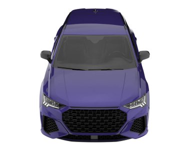 Realistic SUV isolated on white background. 3d rendering - illustration