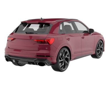 Realistic SUV isolated on white background. 3d rendering - illustration