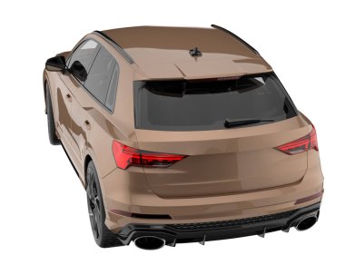 Realistic SUV isolated on white background. 3d rendering - illustration