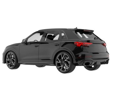 Realistic SUV isolated on white background. 3d rendering - illustration