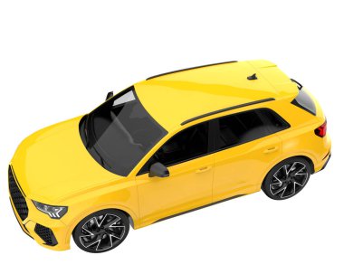 Realistic SUV isolated on white background. 3d rendering - illustration