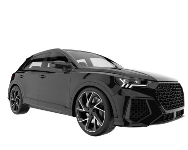 Realistic SUV isolated on white background. 3d rendering - illustration