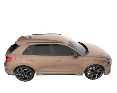 Realistic SUV isolated on white background. 3d rendering - illustration