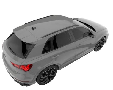 Realistic SUV isolated on white background. 3d rendering - illustration