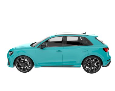 Realistic SUV isolated on white background. 3d rendering - illustration