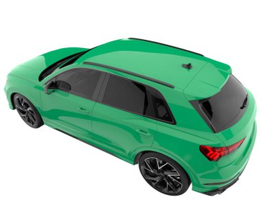 Realistic SUV isolated on white background. 3d rendering - illustration