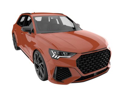 Realistic SUV isolated on white background. 3d rendering - illustration