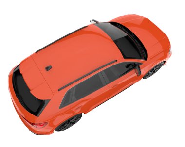 Realistic SUV isolated on white background. 3d rendering - illustration